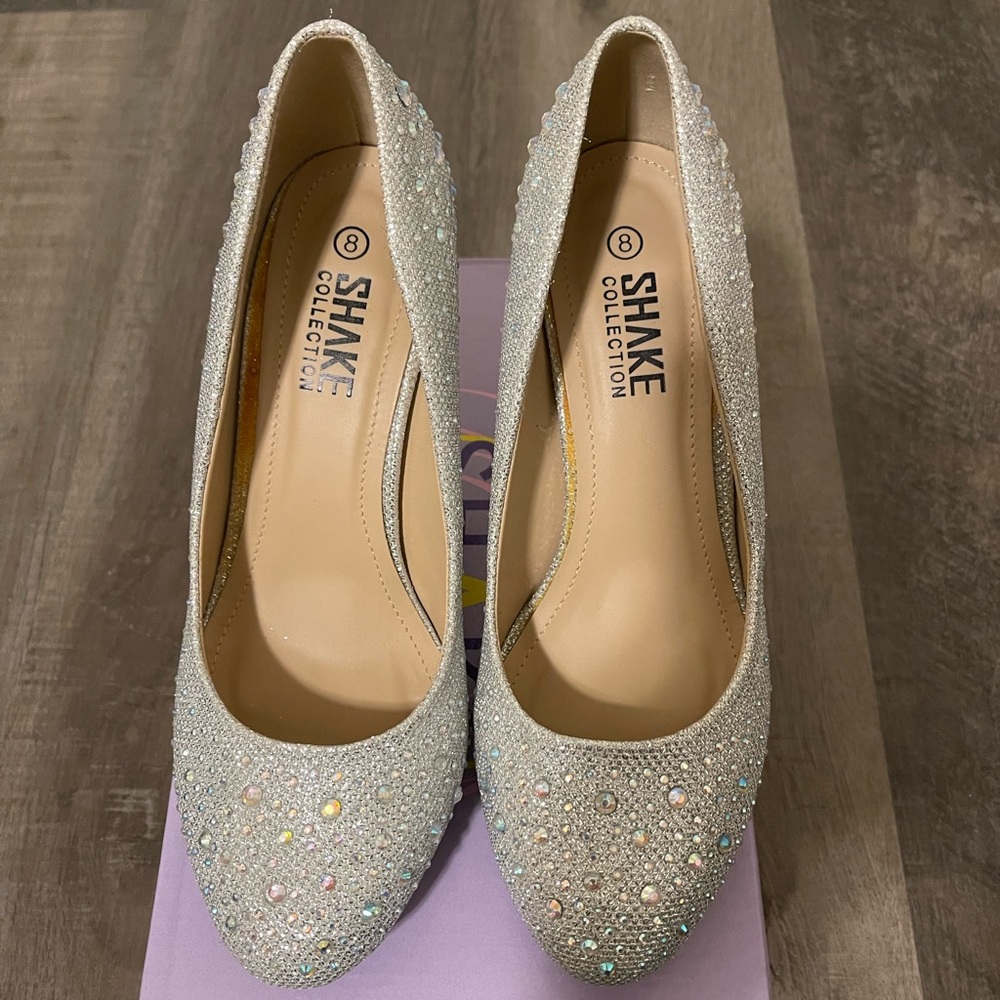 Silver Sparkly Heels